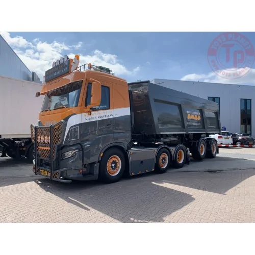 IVECO S-WAY AS 6X2 TWINSTEER HALFPIPE TIPPER TRAILER - 2 AXLE BAGGERBEDRIJF MIDDEN NEDERLAND WSI 01-4234 WSI MODELS