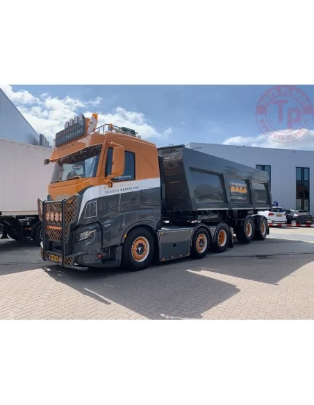 IVECO S-WAY AS 6X2 TWINSTEER HALFPIPE TIPPER TRAILER - 2 AXLE BAGGERBEDRIJF MIDDEN NEDERLAND WSI 01-4234 WSI MODELS