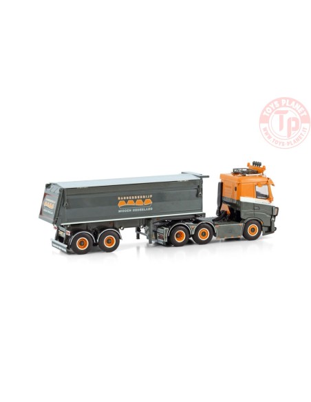 IVECO S-WAY AS 6X2 TWINSTEER HALFPIPE TIPPER TRAILER - 2 AXLE BAGGERBEDRIJF MIDDEN NEDERLAND WSI 01-4234 WSI MODELS