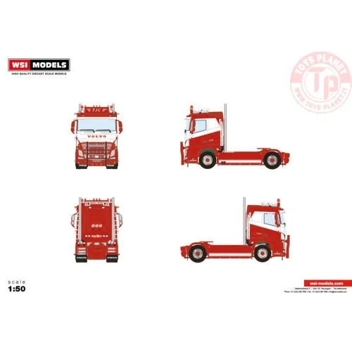 VOLVO FH4 SLEEPER CAB 4X2 TJC WSI 01-4194 MODELLISMO INDUSTRIALE 1:50