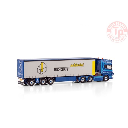 SCANIA R4 TOPLINE 6X2 TAG AXLE CURTAINSIDE TRAILER - 3 AXLE RASMUS K JENSEN WSI 01-4041 WSI MODELS