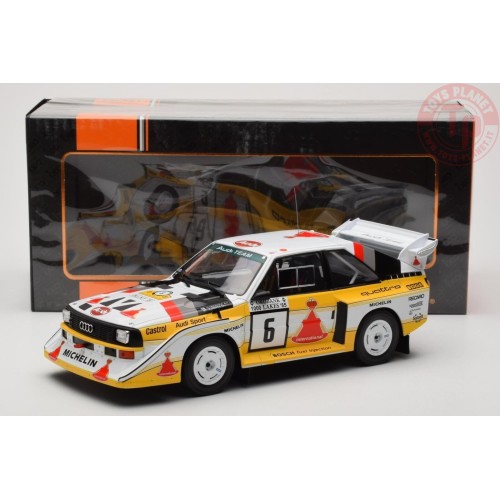 AUDI SPORT QUATTRO S1 E2 N.6 1000 LAKES RALLY 1985 MIKKOLA/HERTZ 1:18 IXO 18RMC161B IXO MODELS