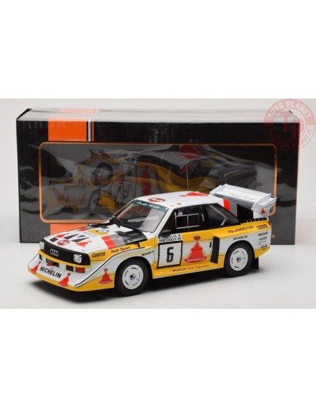 AUDI SPORT QUATTRO S1 E2 N.6 1000 LAKES RALLY 1985 MIKKOLA/HERTZ 1:18 IXO 18RMC161B IXO MODELS