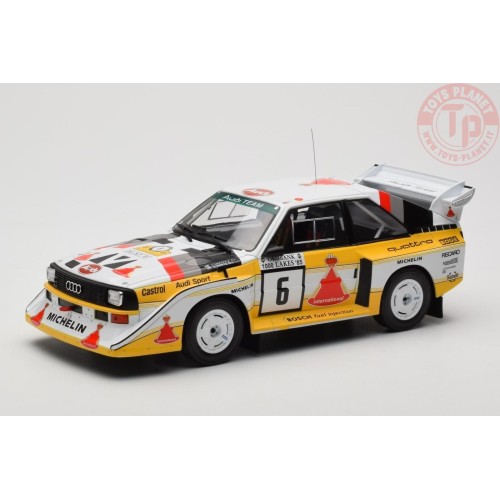 AUDI SPORT QUATTRO S1 E2 N.6 1000 LAKES RALLY 1985 MIKKOLA/HERTZ 1:18 IXO 18RMC161B IXO MODELS