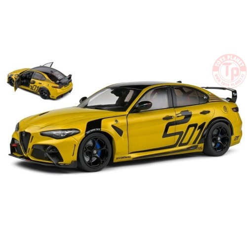 ALFA ROMEO GIULIA GTA NAGEMAAKT 2022 YELLOW 1:18 SL1806905 SOLIDO