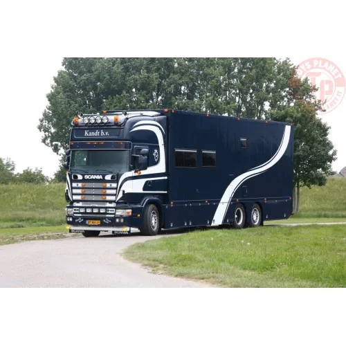 SCANIA R4 TOPLINE 6X2 TAG AXLE RIGED BOX TRUCK KANDT B.V. WSI 01-4154 MODELLISMO INDUSTRIALE 1:50