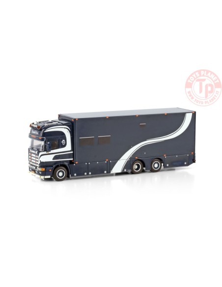 SCANIA R4 TOPLINE 6X2 TAG AXLE RIGED BOX TRUCK KANDT B.V. WSI 01-4154 MODELLISMO INDUSTRIALE 1:50