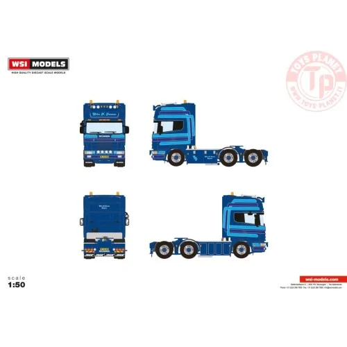 SCANIA R4 TOPLINE 6X2 TAG AXLE EBBE K JENSEN WSI 1-01-4042 WSI MODELS