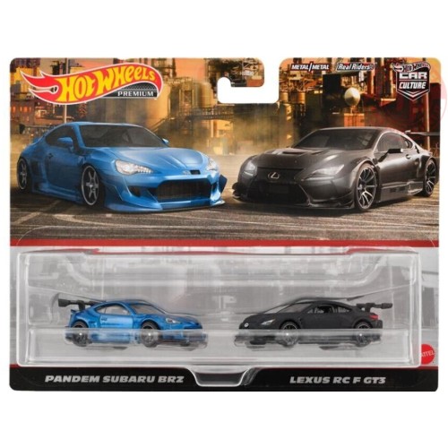 PANDEM SUBARU BRZ-LEXUS RC F GT3 1/64 HOT WHEELS HKF51 HOT WHEELS