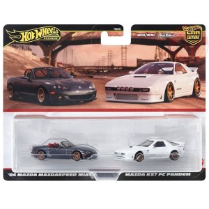'04 MAZDA MAZDASPEED MIATA-MAZDA RX7 FC PANDEM 1/64 HOT WHEELS HRR75 HOT WHEELS
