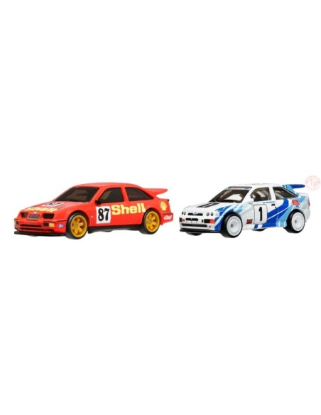 '87 FORD SIERRA COSWORTH-'93 FORD ESCORT RS COSWORTH 1/64 HOT WHEELS HRR73 HOT WHEELS