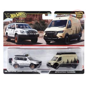 '05 TOYOTA LAND CRUISER PRADO-MERCEDES-BENZ SPRINTER TOURER 1/64 HOT WHEELS HRR76 HOT WHEELS