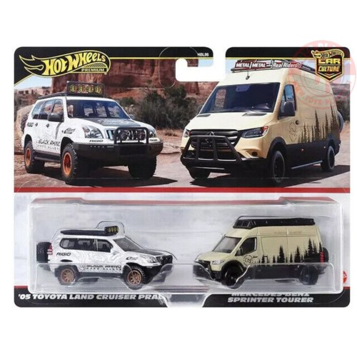 '05 TOYOTA LAND CRUISER PRADO-MERCEDES-BENZ SPRINTER TOURER 1/64 HOT WHEELS HRR76 HOT WHEELS