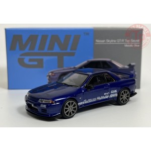 NISSAN SKYLINE GT-R TOP SECRET-METALLIC BLUE 1/64 MGT00589-R MINI GT