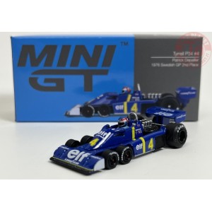 TYRELL P34 N.4-PATRICK DEPAILLER 1976 SWEDISH GP 2ND PLACE-BLUE/YELLOW 1/64 MGT00584-L MINI GT