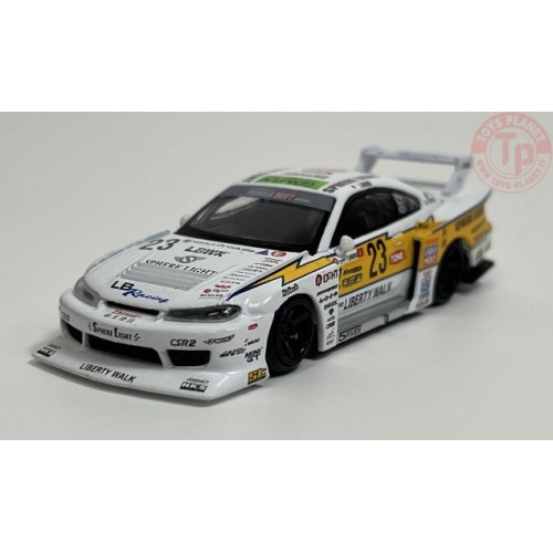 NISSAN S15 SILVIA N.23-2022 GOODWOOD FESTIVAL OF SPEED-LB-SUPER SILHOUETTE-WHITE/YELLOW 1/64 MGT00618-R Mini Gt