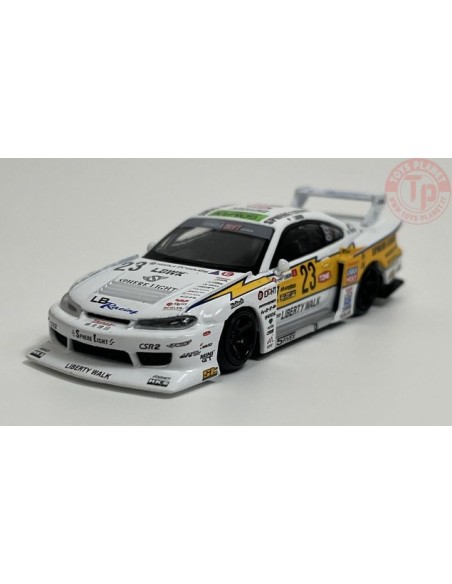 NISSAN S15 SILVIA N.23-2022 GOODWOOD FESTIVAL OF SPEED-LB-SUPER SILHOUETTE-WHITE/YELLOW 1/64 MGT00618-R Mini Gt