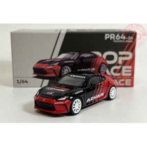 TOYOTA GR86 "ADVAN"-RED/BLACK 1/64 PR64-24 POP RACE