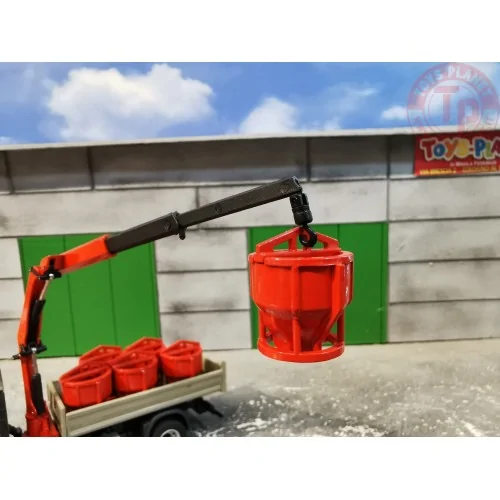 benna per calcestruzzo rossa in metallo TP 0111 FIGURINI E ACCESSORI