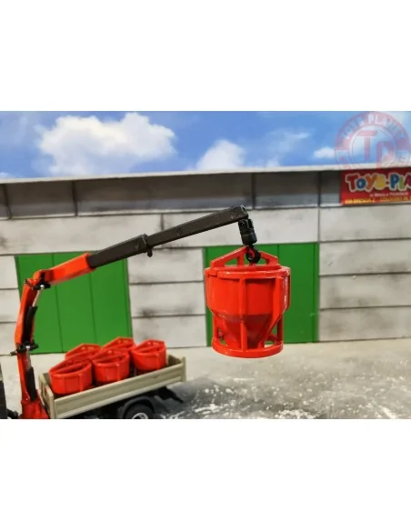 benna per calcestruzzo rossa in metallo TP 0111 FIGURINI E ACCESSORI