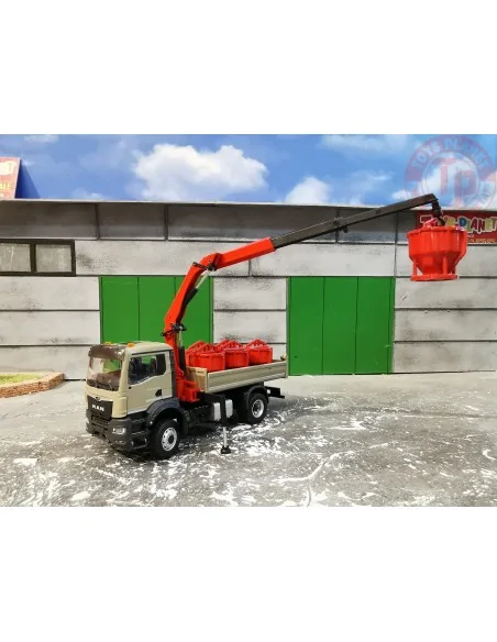 benna per calcestruzzo rossa in metallo TP 0111 FIGURINI E ACCESSORI