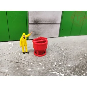 benna per calcestruzzo rossa in metallo TP 0111 FIGURINI E ACCESSORI