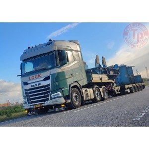DAF XG 6X2 TWIN STEER SEMI LOW LOADER - 4 AXLE LOCK TRANSPORT WSI 01-4411 WSI MODELS