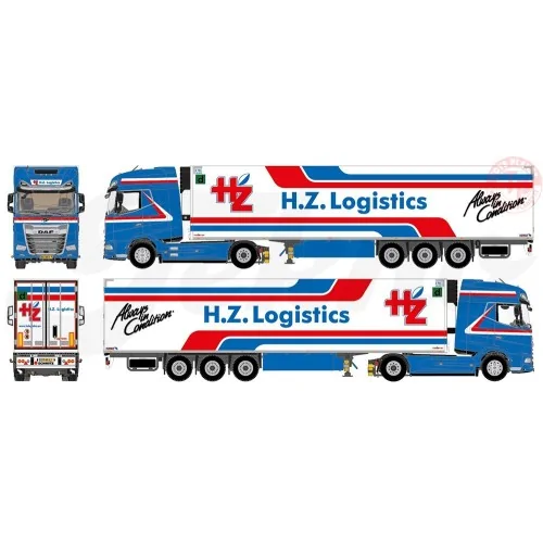 DAF XG+ 4x2 with 3-axle reefer trailer HZ Logistics TEKNO 84286 TEKNO