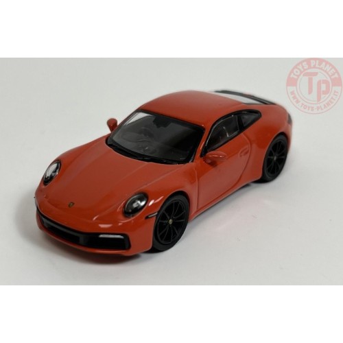 PORSCHE 911 (992) CARRERA 4S -LAVA ORANGE 1/64 MGT00371-R Mini Gt