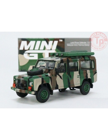 LAND ROVER DEFENDER 110 MALAYSIAN ARMY "HARIMAU NELANG"-GREEN/GREY 1/64 MGT00321-R Mini Gt