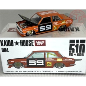 DATSUN 510 PRO STREET SK510-ORANGE 1/64 KHMG004 MINI GT