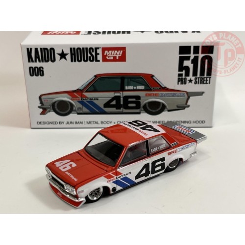 DATSUN 510 PRO STREET BRE510 V2-RED/WHITE-BLUE 1/64 KHMG006 Mini Gt