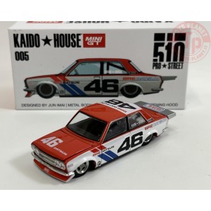DATSUN 510 PRO STREET BRE510 V1-RED/WHITE/BLUE 1/64 KHMG005 MINI GT