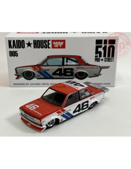 DATSUN 510 PRO STREET BRE510 V1-RED/WHITE/BLUE 1/64 KHMG005 MINI GT