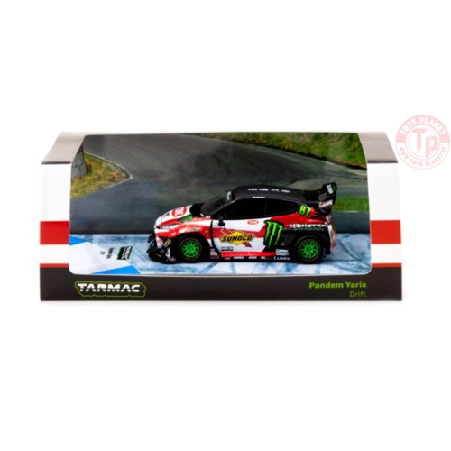 PANDEM YARIS DRIFT-BLACK/RED 1/64 T64-080-MON TARMAC WORKS