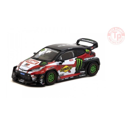 PANDEM YARIS DRIFT-BLACK/RED 1/64 T64-080-MON TARMAC WORKS
