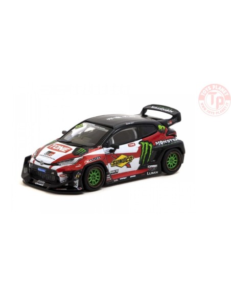 PANDEM YARIS DRIFT-BLACK/RED 1/64 T64-080-MON TARMAC WORKS
