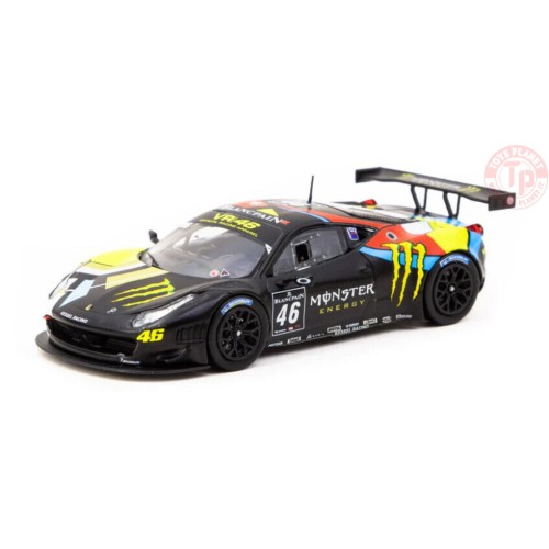 FERRARI 458 ITALIA GT3-BLANCPAIN ENDURANCE SERIES 2012 MONZA-V.ROSSI/A.SALUCCI/A.CECCATO-BLACK 1/64 T64-073-12BGT46M TARMAC W...