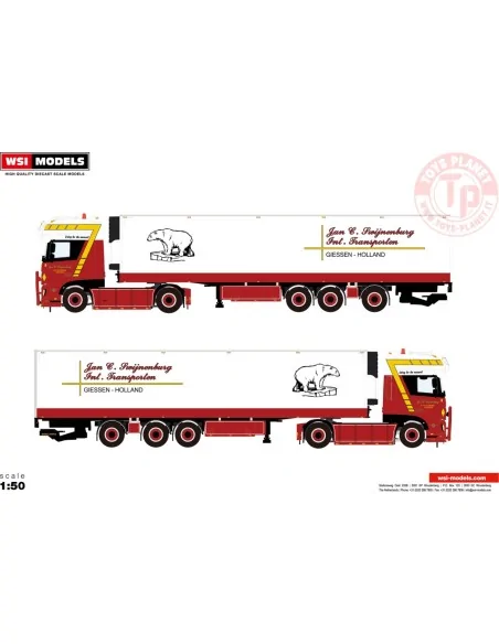 DAF XF SUPER SPACE CAB MY2017 4X2 TRIDEC REEFER TRAILER - 3 AXLE JAN C. SWIJNENBURG WSI 01-4247 WSI MODELS DAF XF SUPER SPACE CAB MY2017 4X2 TRIDEC REEFER TRAILER - 3 AXLE JAN C. SWIJNENBURG WSI 01-4247 WSI MODELS