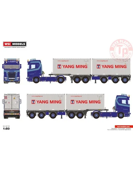SCANIA S NORMAL CS20N 4X2 2CONNECT COMBI TRAILER - 2+3 AXLE + 2X 20FT CONTAINER VAN WONDEREN BEESD B.V. WSI 01-4235 WSI MODELS SCANIA S NORMAL CS20N 4X2 2CONNECT COMBI TRAILER - 2+3 AXLE + 2X 20FT CONTAINER VAN WONDEREN BEESD B.V. WSI 01-4235 WSI MODELS