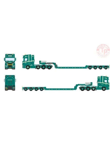 SCANIA R HIGHLINE CR20H 8X4 EURO LOWLOADER - 4 AXLE G.L. DE HAAN WSI 01-4062 WSI MODELS SCANIA R HIGHLINE CR20H 8X4 EURO LOWLOADER - 4 AXLE G.L. DE HAAN WSI 01-4062 WSI MODELS