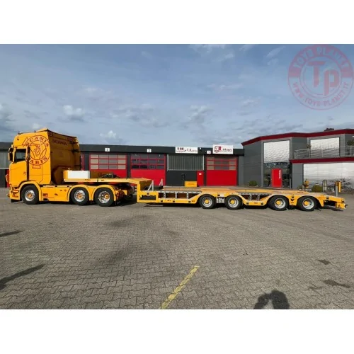 SCANIA S HIGHLINE CS20H 6X2 TWINSTEER BROSHUIS WHEEL WELL SEMI LOWLOADER - 4 AXLE - EINHAUS WSI 01-4117 WSI MODELS