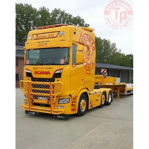 SCANIA S HIGHLINE CS20H 6X2 TWINSTEER BROSHUIS WHEEL WELL SEMI LOWLOADER - 4 AXLE - EINHAUS WSI 01-4117 WSI MODELS