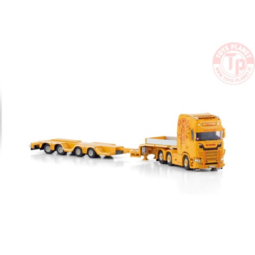SCANIA S HIGHLINE CS20H 6X2 TWINSTEER BROSHUIS WHEEL WELL SEMI LOWLOADER - 4 AXLE - EINHAUS WSI 01-4117 WSI MODELS