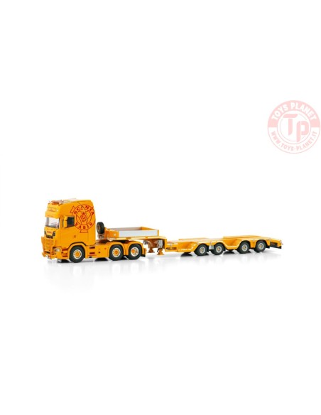 SCANIA S HIGHLINE CS20H 6X2 TWINSTEER BROSHUIS WHEEL WELL SEMI LOWLOADER - 4 AXLE - EINHAUS WSI 01-4117 WSI MODELS