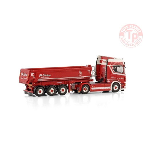 SCANIA R HIGHLINE CR20H 4X2 HALF PIPE TRAILER - 3 AXLE JOHS. TOUSTRUP WSI 01-4087 WSI MODELS