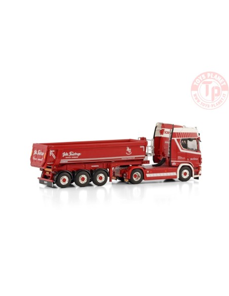 SCANIA R HIGHLINE CR20H 4X2 HALF PIPE TRAILER - 3 AXLE JOHS. TOUSTRUP WSI 01-4087 WSI MODELS
