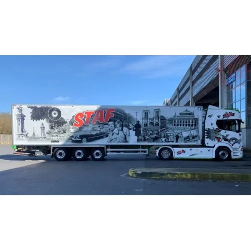 SCANIA R HIGHLINE CR20H 4X2 REEFER TRAILER - 3 AXLE STAF WSI 01-4283 WSI MODELS