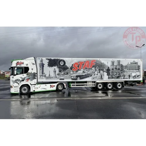SCANIA R HIGHLINE CR20H 4X2 REEFER TRAILER - 3 AXLE STAF WSI 01-4283 WSI MODELS