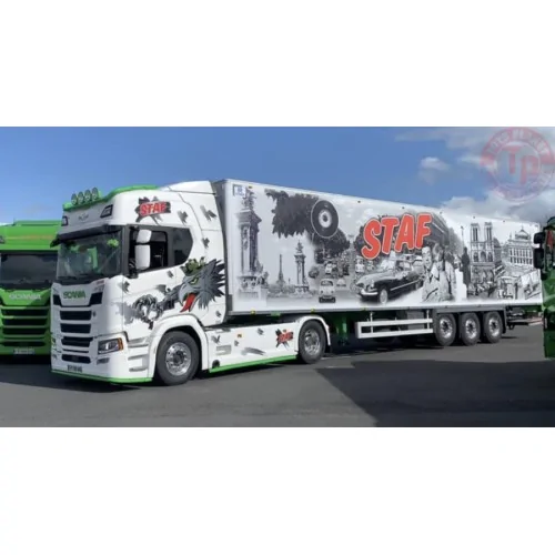 SCANIA R HIGHLINE CR20H 4X2 REEFER TRAILER - 3 AXLE STAF WSI 01-4283 WSI MODELS